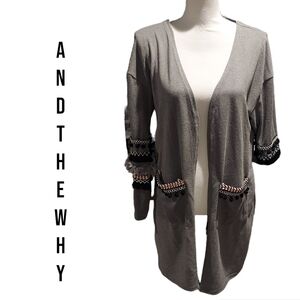 Andthewhy cardigan womens small gray